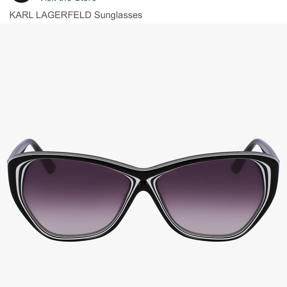 Karl Lagerfeld Black and Purple Women's Sunglasses